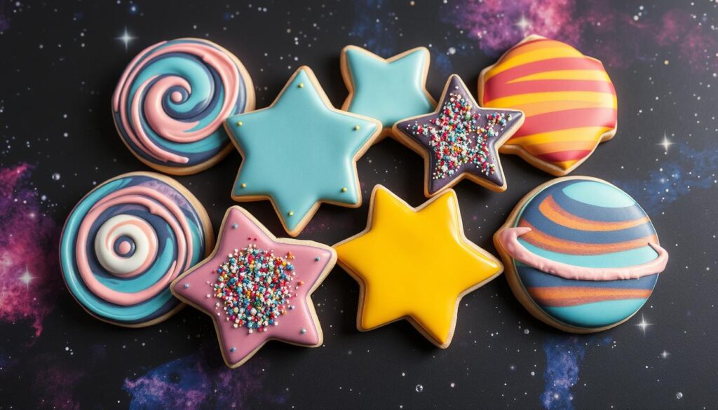 Kreative Space Cookies Variationen